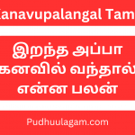 இறந்த அப்பா கனவில் வந்தால் என்ன பலன் - Kanavu Palangal in Tamil